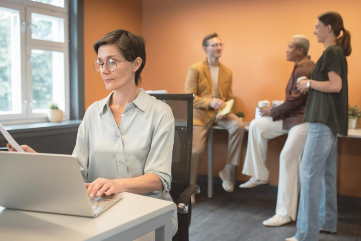 Professional workspace showing financial planning and automation tools